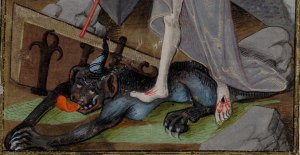Harrowing of Hell - from a 15th century French Book of Hours at the Huntington Library