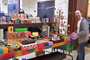 To file in the "not less work, but great fun" category: the Christmas Arts & Crafts Bazaar. In recent years we've taken a break from making it so sales focused and simply spent the day making art together.